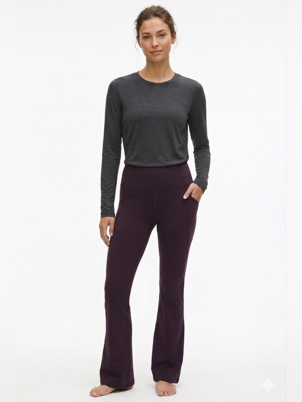 Lululemon Groove Super-High-Rise Flared Pant Nulu - Espresso - Sz 12